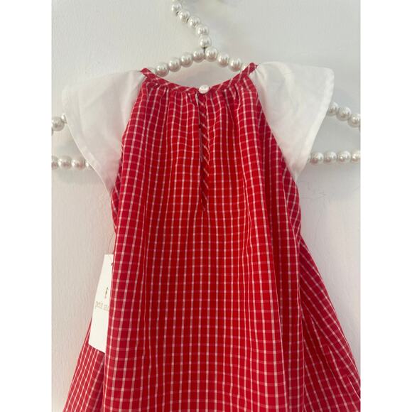 Petit Atelier Sz 12 red check dress Chritmas holiday lightweight - Picture 5 of 8